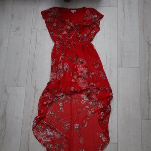 Red Floral Maxi Dress